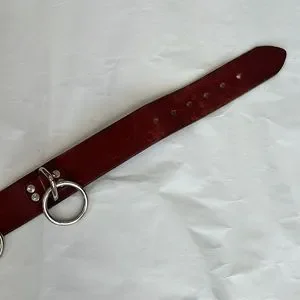 Accessories | Vintage Brown Leather Five Metal Ring Belt  display picture 3